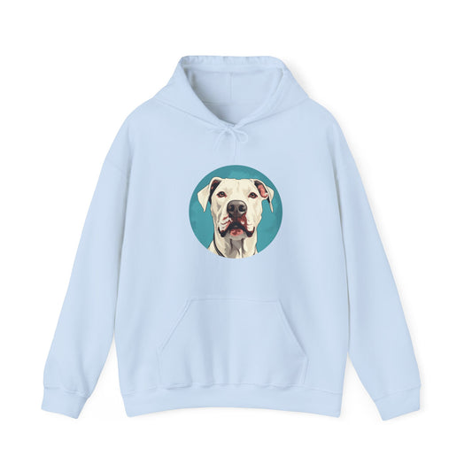 Natural Ear Dogo Argentino Heavy Hooded Sweatshirt