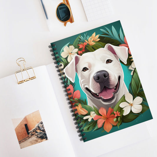 Smiling Dogo Tropical Spiral Notebook - Ruled Line