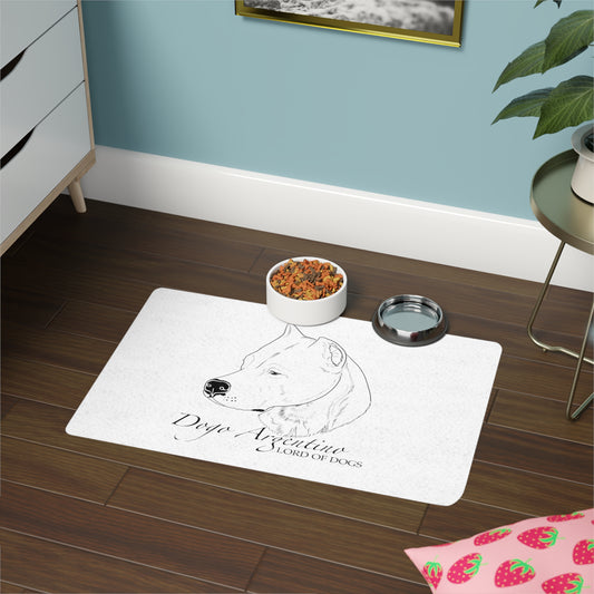 Dogo Argentino Lord of Dogs Pet Food Mat (12x18)