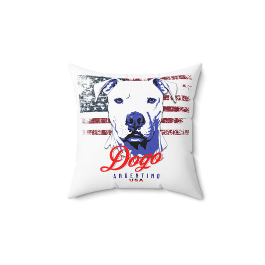 Dogo Argentino USA Square 14”x14” Pillow