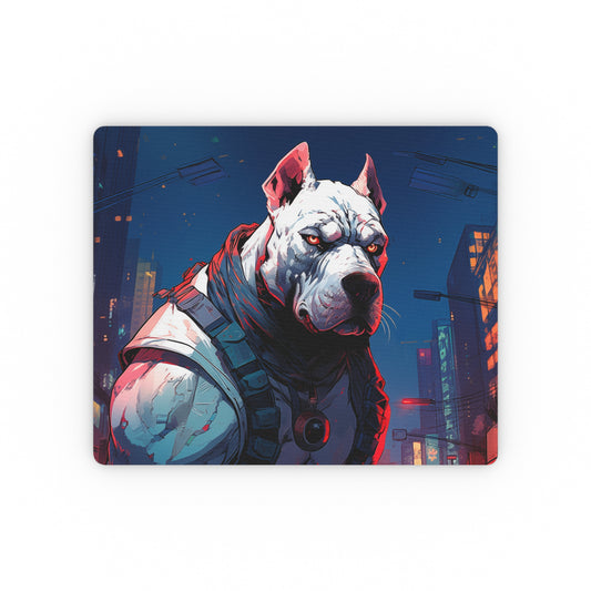 Dogo Argentino Soldier Rectangular Mouse Pad