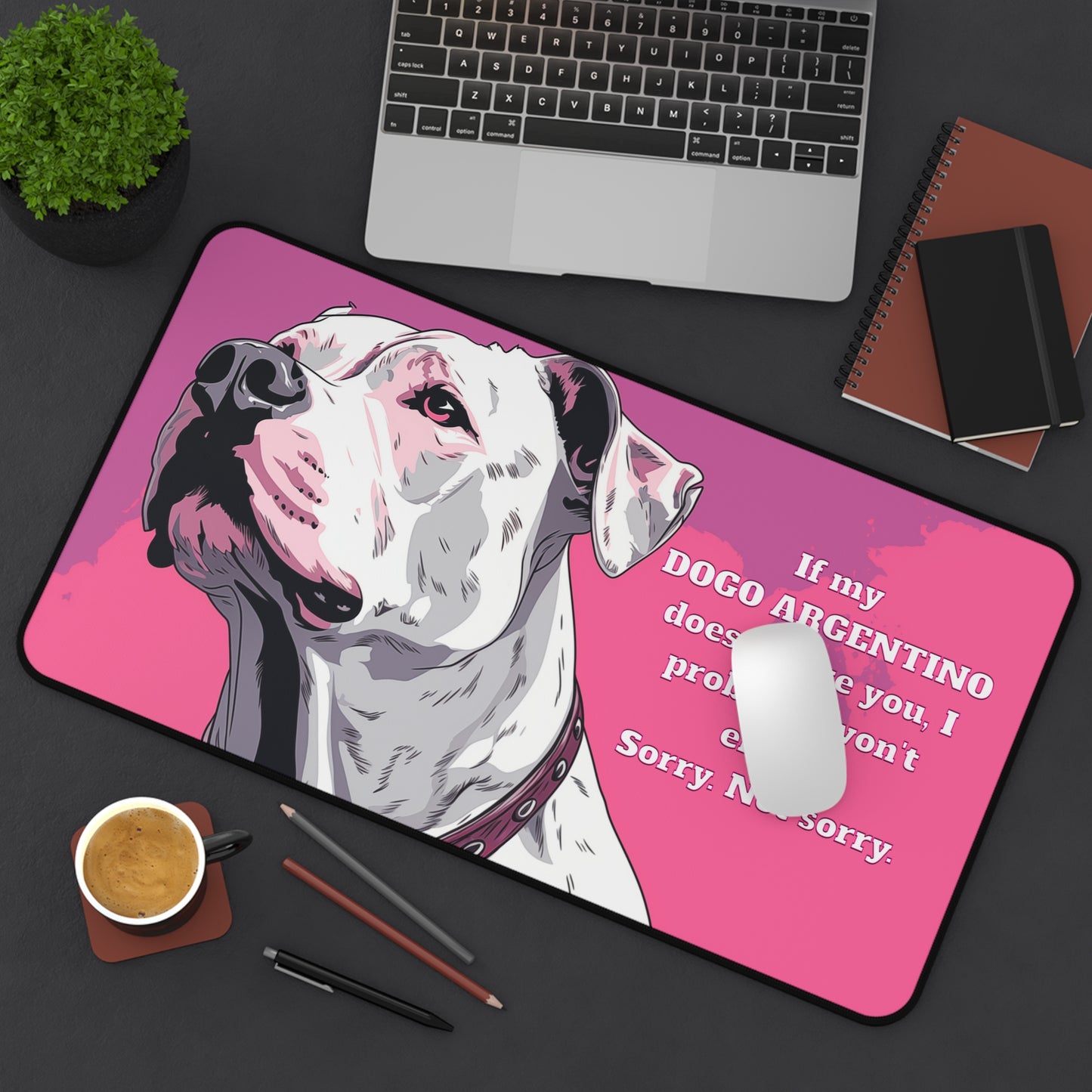 Pink Dogo Desk Mat
