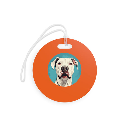 Natural Ear Dogo Argentino Luggage Tags