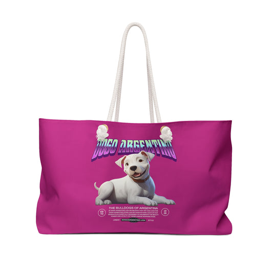 Dogo Argentino Berry Weekender Bag