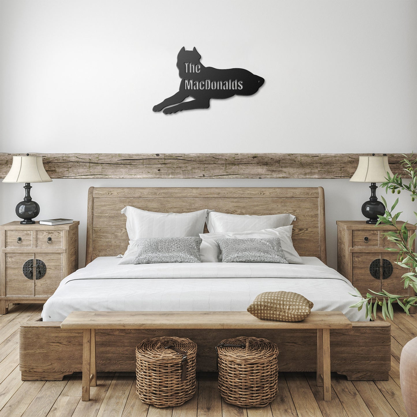 Dogo Lying Down Personalized Family Metal Sign