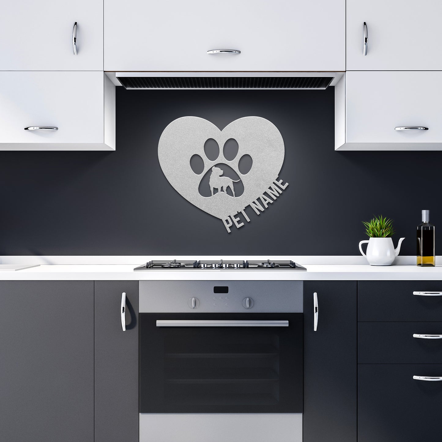 Dogo Paw Heart Personalized Metal Sign