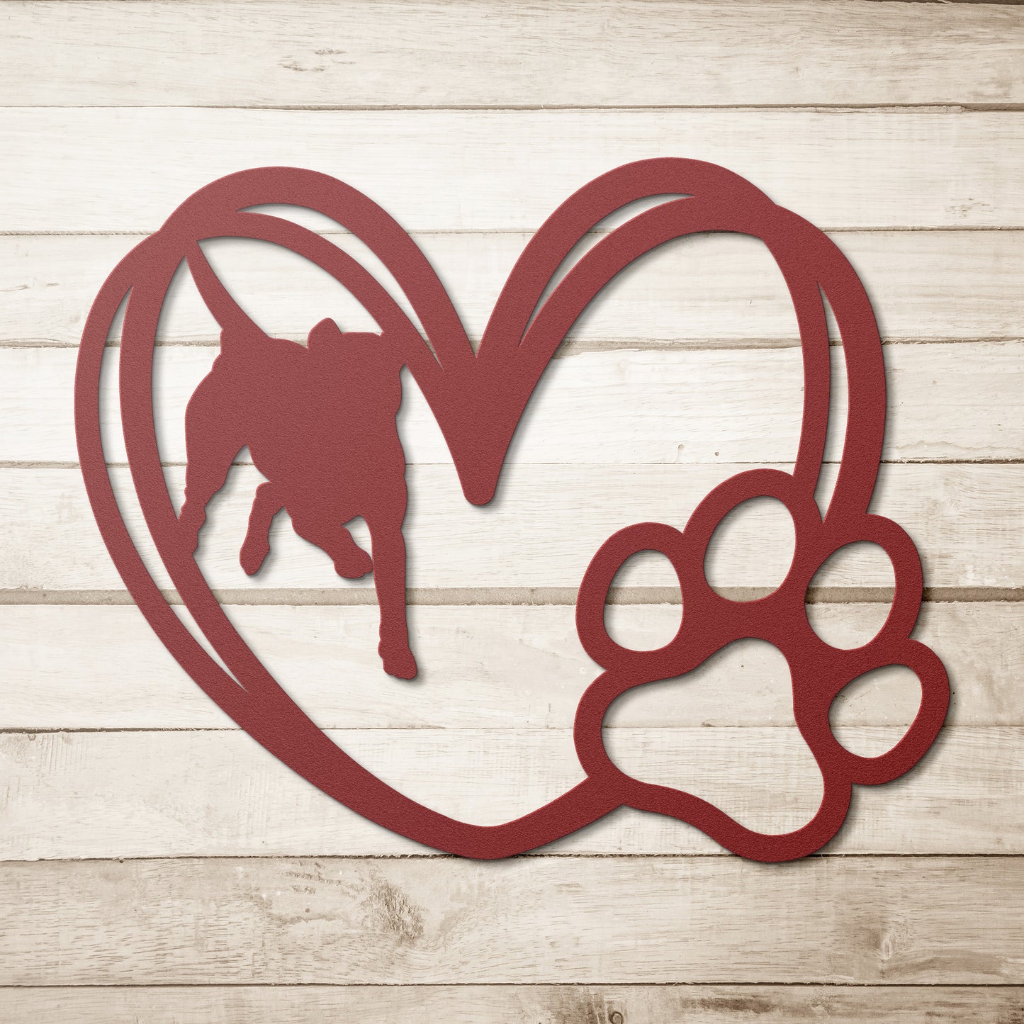 Dogos Put Their Paw On Your Heart Metal Sign
