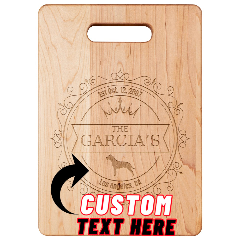 Dogo Crown & Dogo Personalized Laser Etched Cutting Board