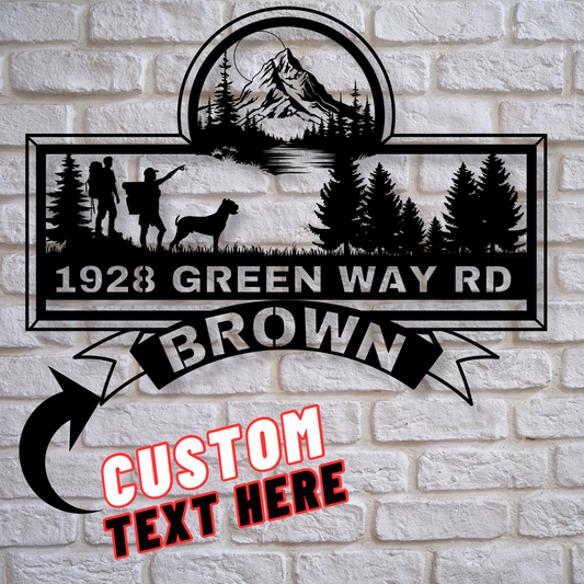 XL Hikers Personalized Address Metal Sign