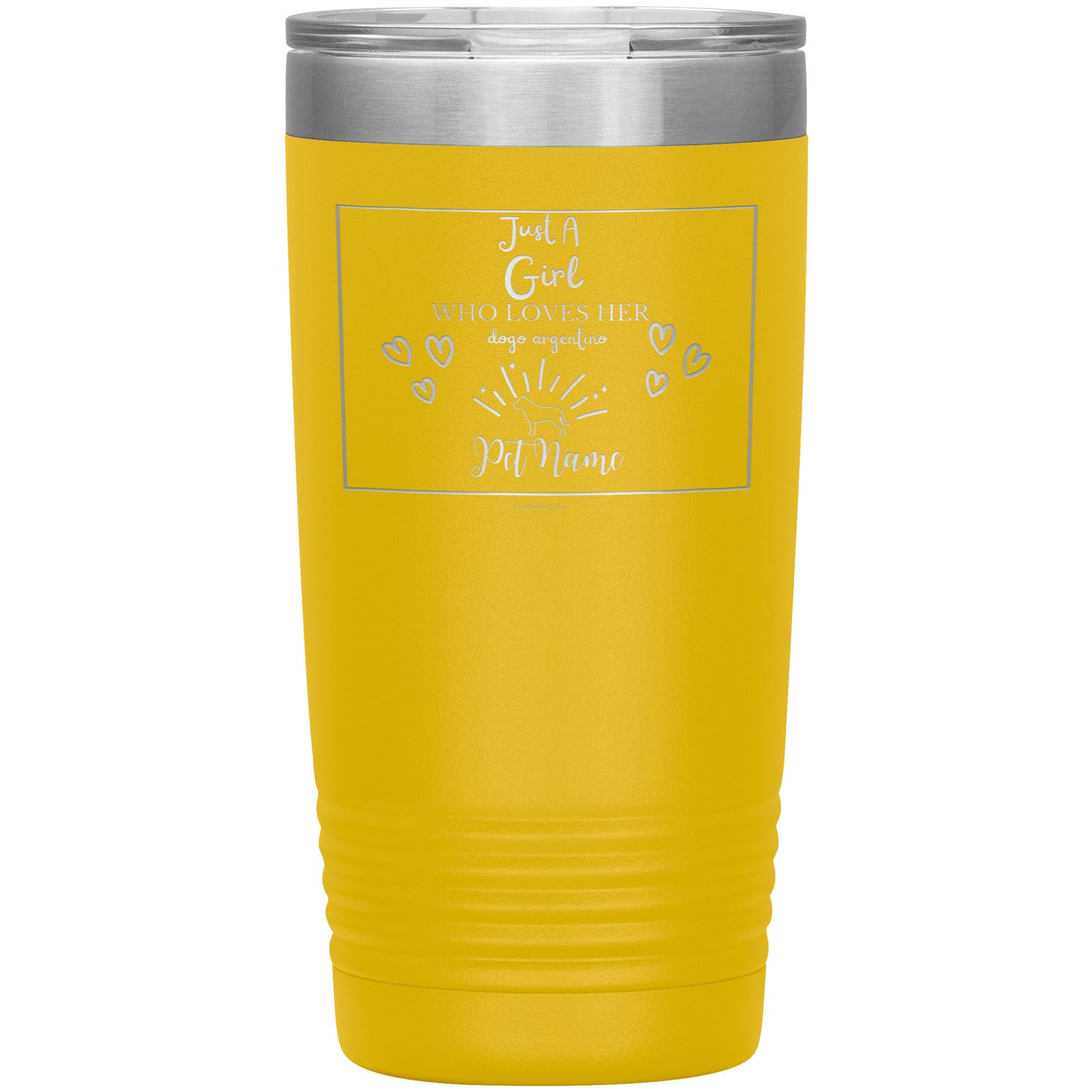 Just A Girl Personalized Laser Etched Tumbler 20oz