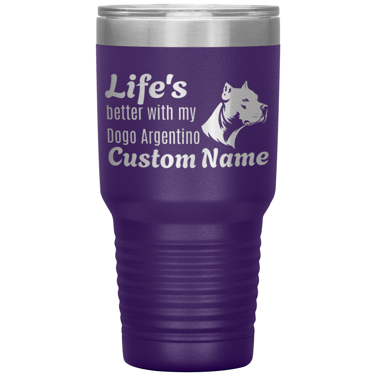Life’s Better Personalized Pet Name Laser Etched 30oz Tumbler